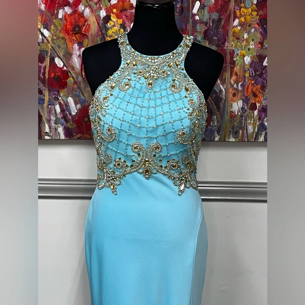 Lucci Lu sky blue formal New with tags #3057 - Picture 3 of 9